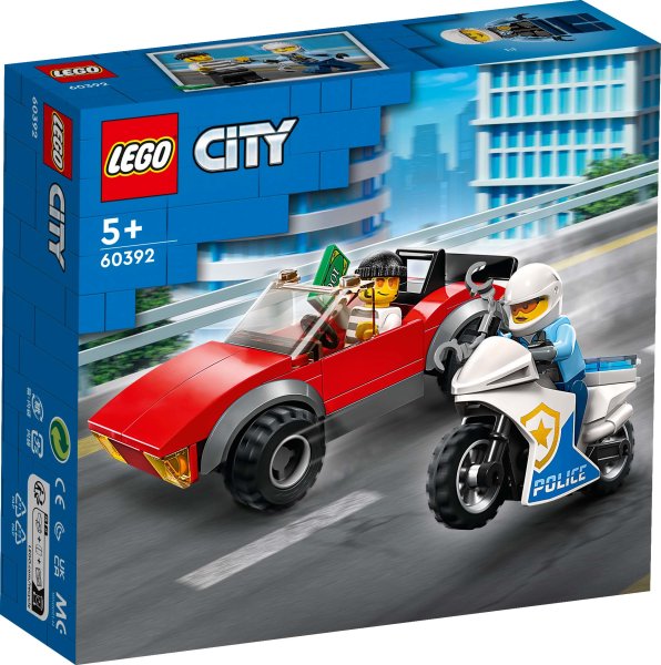 LEGO&reg; City 60392 Verfolgungsjagd mit dem Polizeimotorrad