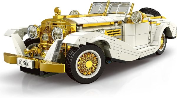 Mould King 10012 - Mattoncini da costruzione per auto d'epoca, 1245 pezzi, per adulti, ottima idea regalo per auto d'epoca (versione statica