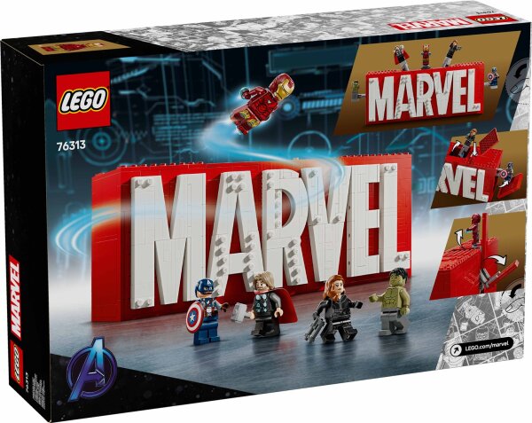 LEGO Marvel 76313 MARVEL Logo & Minifiguren