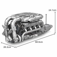 Mould King 10168 V8 Twin-turbo Engine