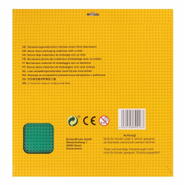 BR1CKS Bauplatte Bright Green 50x50