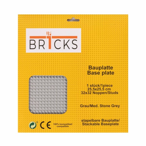 BR1CKS Bauplatte Med. Stone Grey 32x32