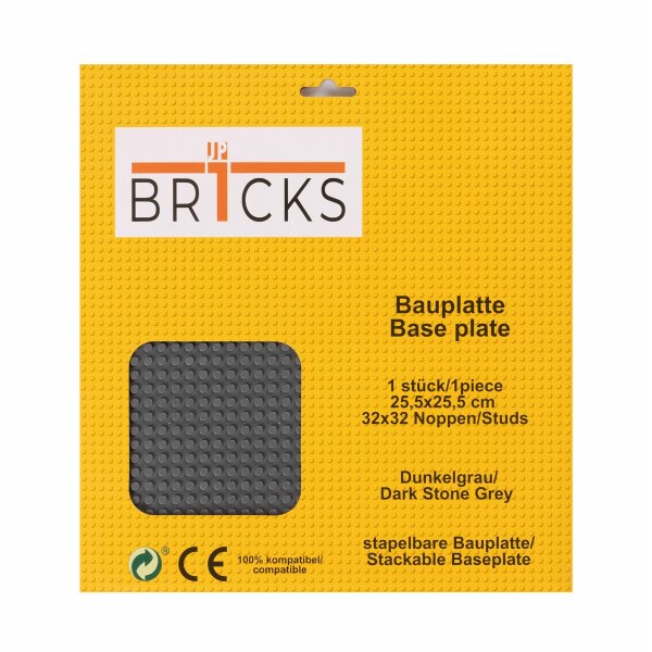 BR1CKS Bauplatte Dark Stone Grey 32x32