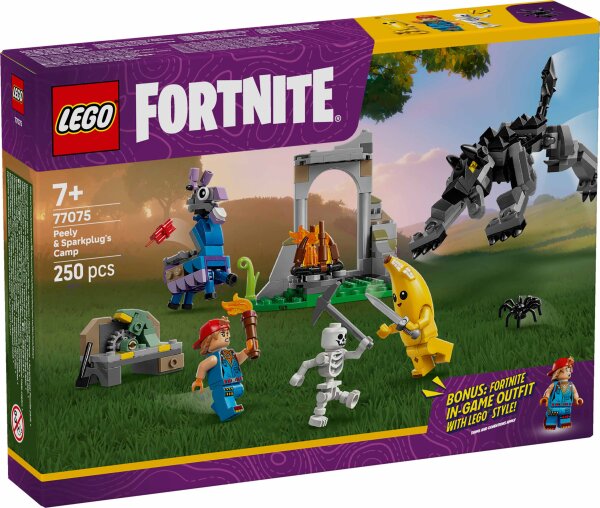LEGO Fortnite 77075 Das Lager von Schali und der Zündkerzenkünstlerin