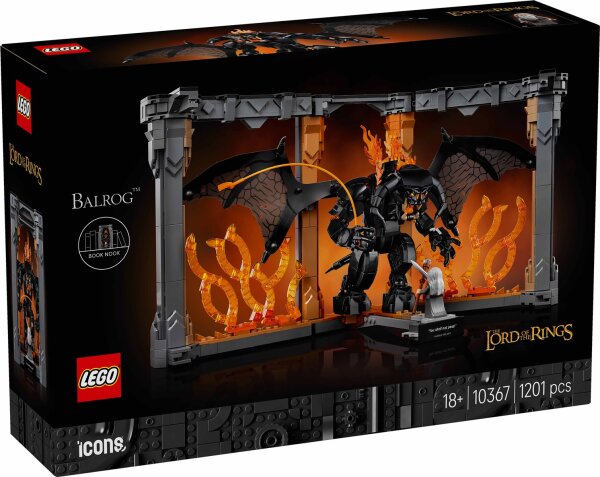 LEGO Icons 10367 Der Herr der Ringe: Balrog™ Bücherstütze