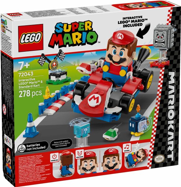 LEGO Super Mario 72043 Mario Kart™ – Interaktiver LEGO® Mario™ & Standard-Kart