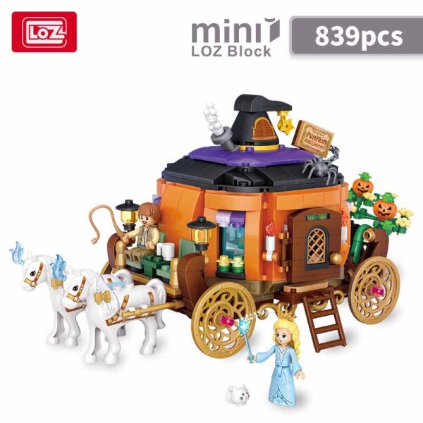 LOZ MINI BRICKS 1134 Halloween Kürbis Kutsche