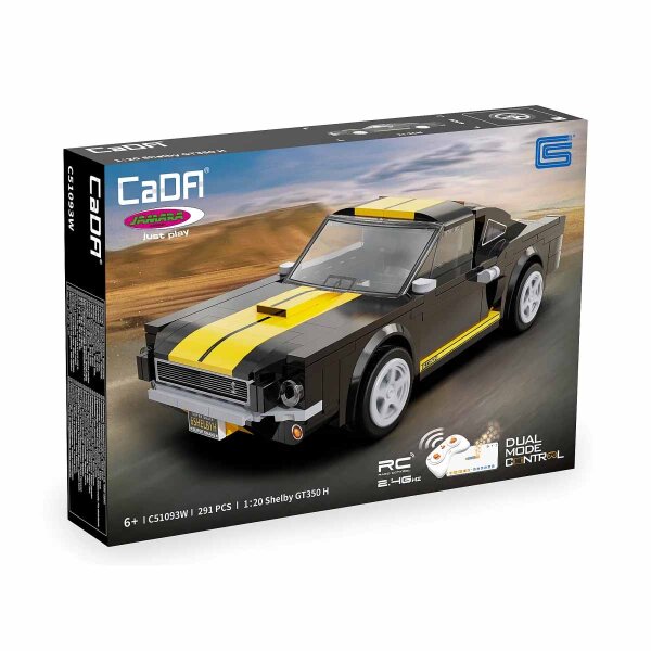 CaDA C51093W Shelby GT350 H 1:20 schwarz 2,4GHz Bricks