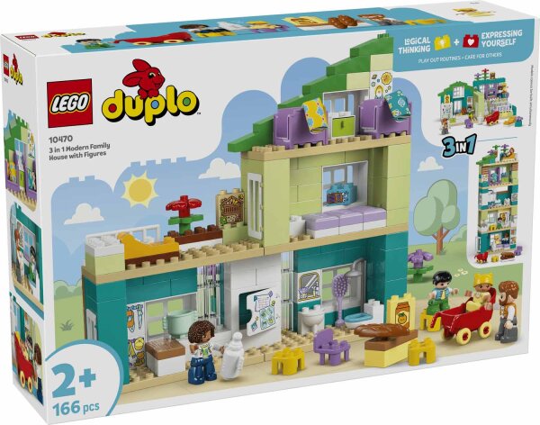DUPLO® 10470 Modernes Familienhaus mit Figuren – 3-in-1-Set