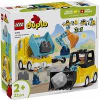 DUPLO® 10475 Baufahrzeuge – 3-in-1-Set