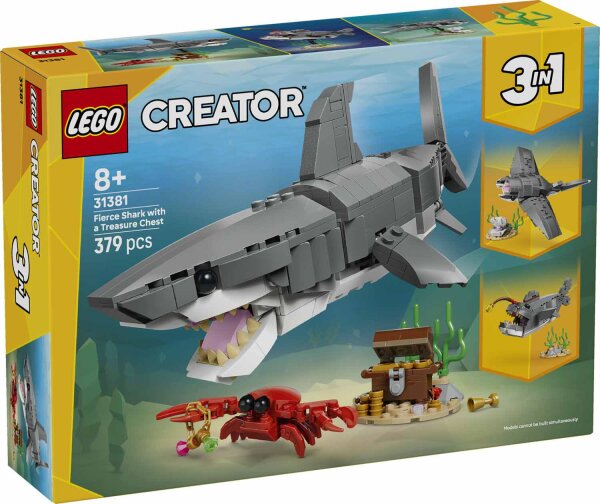 LEGO Creator 31381 Wilder Hai mit Schatztruhe