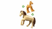 LEGO Friends 42695 Pferd und Fohlen mit Pferdeanhänger