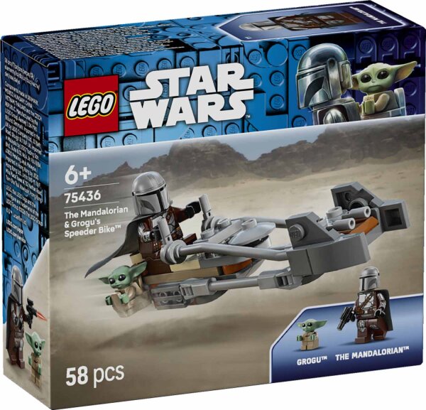 LEGO Star Wars 75436 Der Mandalorianer und Grogu auf ihrem Speeder Bike™