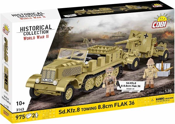 COBI 3143 Sd.Kfz.8 Towing 8.8 cm Flak 36