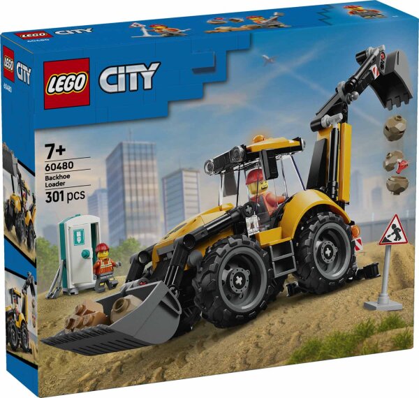 LEGO City 60480 Gelber Baggerlader