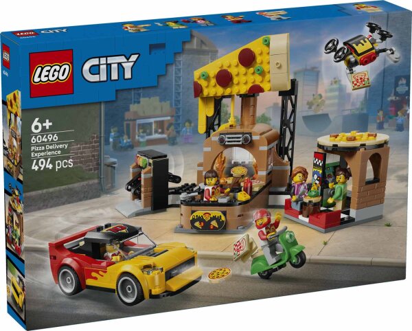 LEGO City 60496 Pizza-Liefererlebnis mit Fahrzeugen