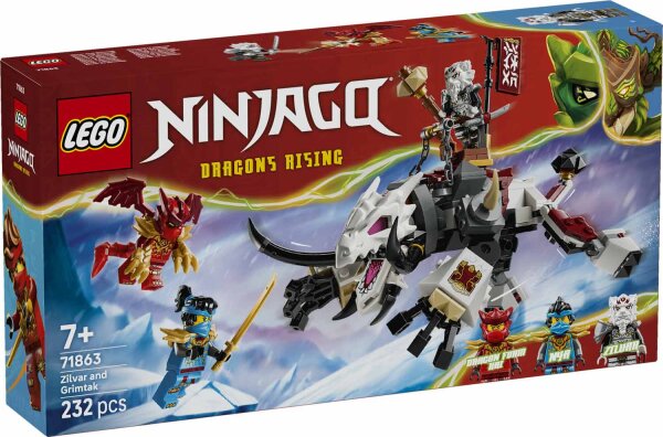 LEGO® NINJAGO 71863 Zilvar auf seinem Drachentier Grimtak